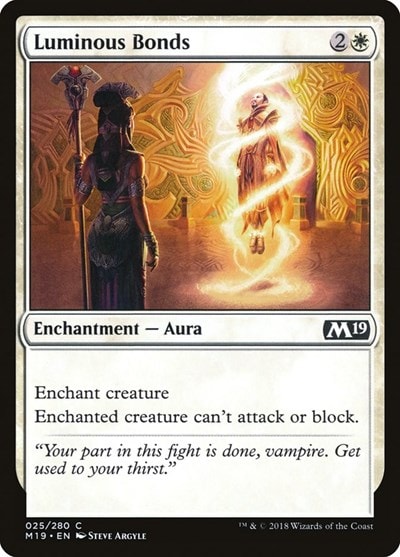 Luminous Bonds (M19) #25 Common (Lightly Played) Core Set 2019 Magic: The Gathering: 2018