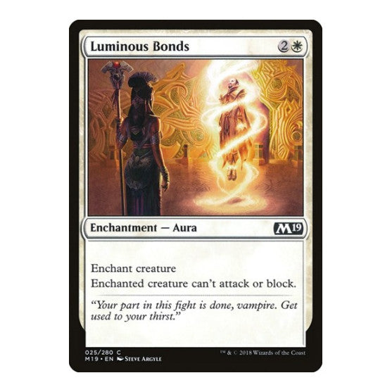 Luminous Bonds (M19) #25 Common (Lightly Played) Core Set 2019 Magic: The Gathering: 2018