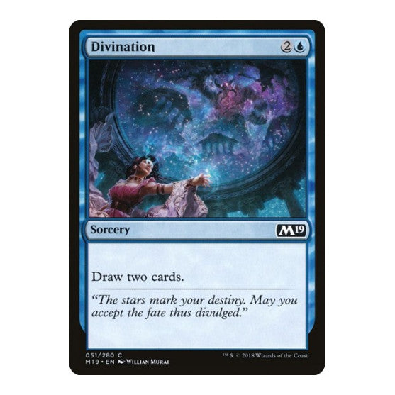 Divination (M19) #51 Common (Lightly Played) Core Set 2019 Magic: The Gathering: 2018