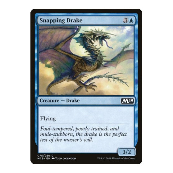 Snapping Drake (M19) #75 Common (Lightly Played) Core Set 2019 Magic: The Gathering: 2018