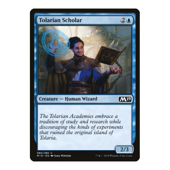 Tolarian Scholar (M19) #80 Common (Moderately Played) Core Set 2019 Magic: The Gathering: 2018