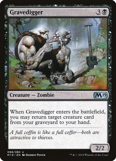 Gravedigger (M19) #98 Uncommon (Lightly Played) Core Set 2019 Magic: The Gathering: 2018