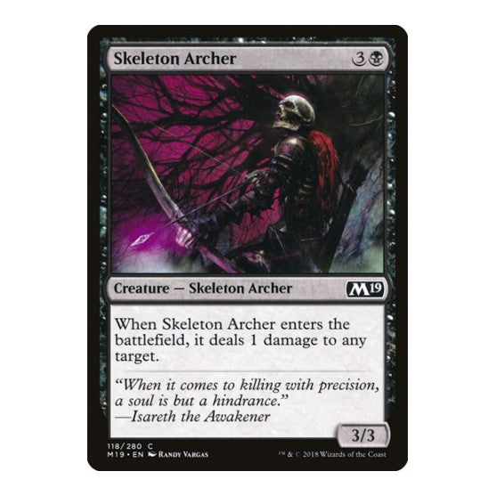 Skeleton Archer (M19) #118 Common (Lightly Played) Core Set 2019 Magic: The Gathering: 2018
