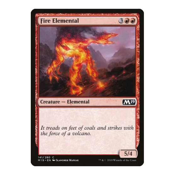 Fire Elemental (M19) #141 Common (Lightly Played) Core Set 2019 Magic: The Gathering: 2018