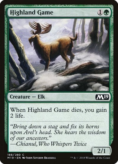 Highland Game (M19) #188 Common (Lightly Played) Core Set 2019 Magic: The Gathering: 2018