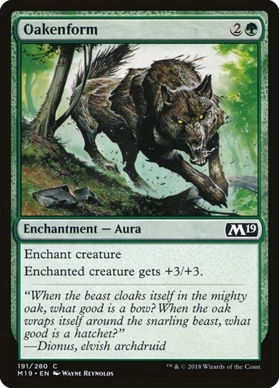 Oakenform (M19) #191 Common (Lightly Played) Core Set 2019 Magic: The Gathering: 2018