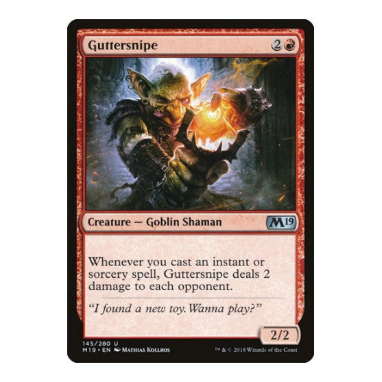Guttersnipe (M19) #145 Uncommon (Lightly Played) Core Set 2019 Magic: The Gathering: 2018