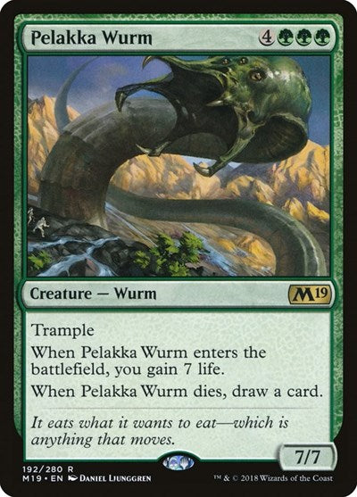 Pelakka Wurm (M19) #192 Rare (Lightly Played) Core Set 2019 Magic: The Gathering: 2018