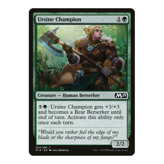 Ursine Champion (M19) #304 Common (Lightly Played) Core Set 2019 Magic: The Gathering: 2018
