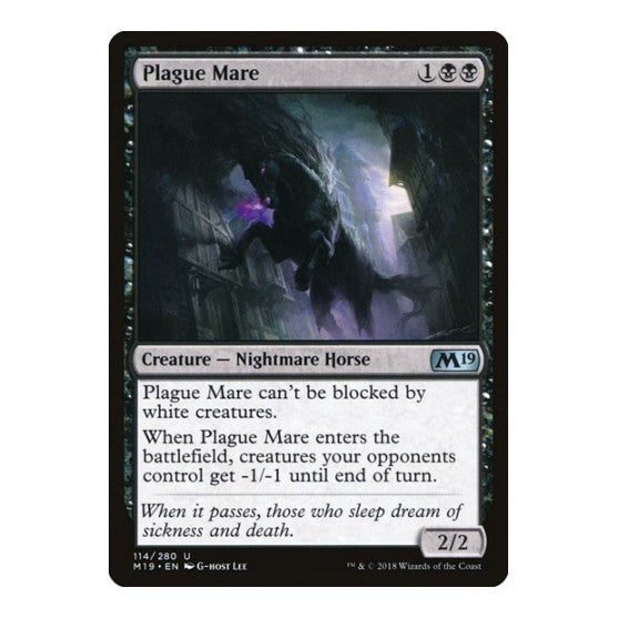 Plague Mare (M19) #114 Uncommon (Lightly Played) Core Set 2019 Magic: The Gathering: 2018