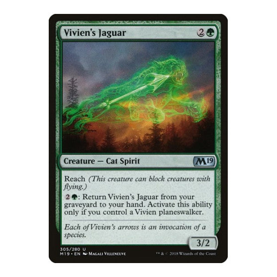 Viviens Jaguar (M19) #305 Uncommon (Lightly Played) Core Set 2019 Magic: The Gathering: 2018