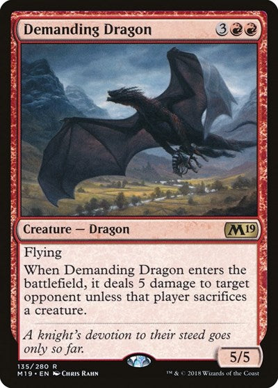 Demanding Dragon (M19) #135 Rare (Lightly Played) Core Set 2019 Magic: The Gathering: 2018