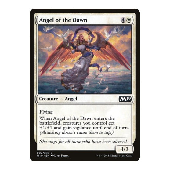 Angel of the Dawn (M19) #7 Common (Lightly Played) Core Set 2019 Magic: The Gathering: 2018