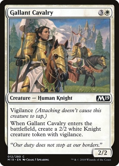 Gallant Cavalry (M19) #12 Common (Lightly Played) Core Set 2019 Magic: The Gathering: 2018