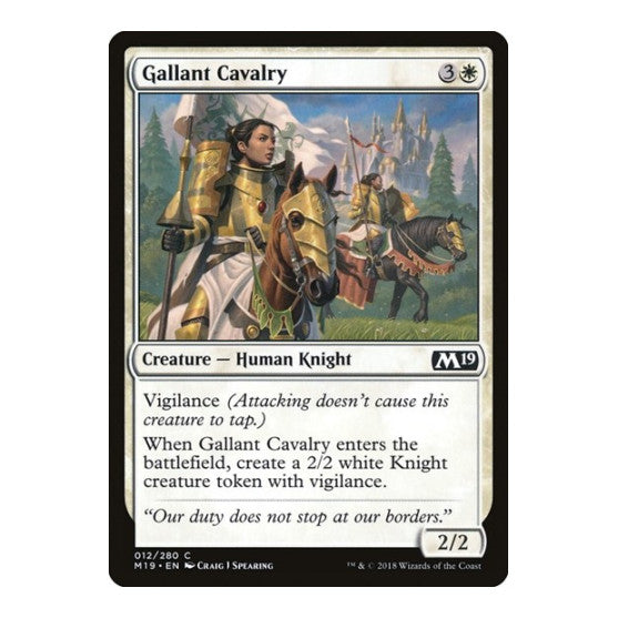 Gallant Cavalry (M19) #12 Common Core Set 2019 Magic: The Gathering: 2018