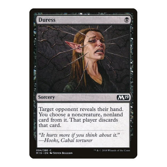 Duress (M19) #94 Common (Lightly Played) Core Set 2019 Magic: The Gathering: 2018