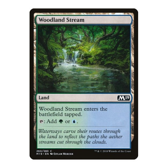 Woodland Stream (M19) #260 Common (Lightly Played) Core Set 2019 Magic: The Gathering: 2018