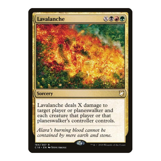Lavalanche (C18) #184 Rare (Lightly Played) Commander 2018 Magic: The Gathering: 2018