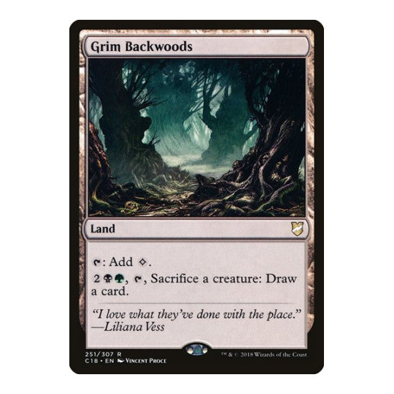 Grim Backwoods (C18) #251 Rare (Lightly Played) Commander 2018 Magic: The Gathering: 2018