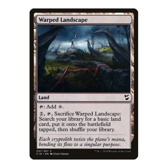 Warped Landscape (C18) #291 Common (Lightly Played) Commander 2018 Magic: The Gathering: 2018