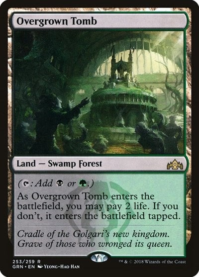 Overgrown Tomb (GRN) #253 Rare (Near Mint) Guilds of Ravnica Magic: The Gathering: 2018