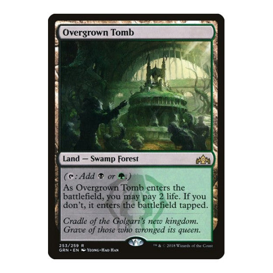 Overgrown Tomb (GRN) #253 Rare (Near Mint) Guilds of Ravnica Magic: The Gathering: 2018