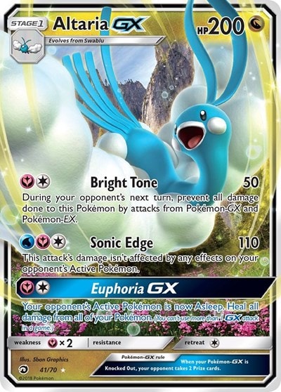 Altaria GX (DRM) #41/70 Ultra Rare Dragon Majesty Pokemon: 2018