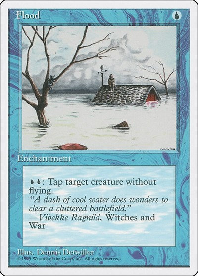 Flood (4ED) #73 Common (Lightly Played) Fourth Edition Magic: The Gathering: 1995
