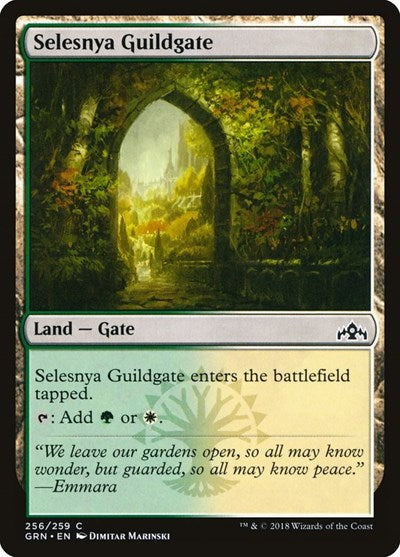 Selesnya Guildgate 256 (GRN) #256 Common (Lightly Played) Guilds of Ravnica Magic: The Gathering: 2018