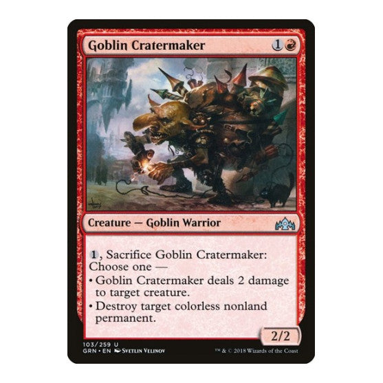 Goblin Cratermaker (GRN) #103 Uncommon (Lightly Played) Guilds of Ravnica Magic: The Gathering: 2018
