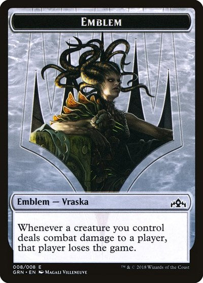 Emblem Vraska Golgari Queen (GRN) #8 T (Moderately Played) Guilds of Ravnica Magic: The Gathering: 2018