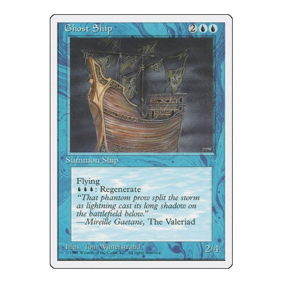 Ghost Ship (4ED) #75 Uncommon (Heavily Played) Fourth Edition Magic: The Gathering: 1995