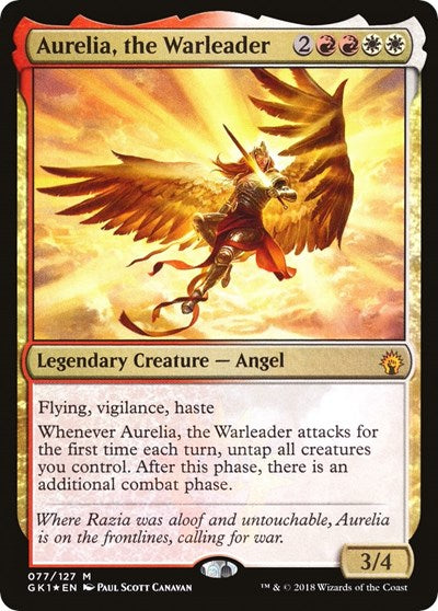 Aurelia the Warleader (GR1) #77 Mythic Rare (Foil Near Mint) Guilds of Ravnica: Guild Kits Magic: The Gathering: 2018