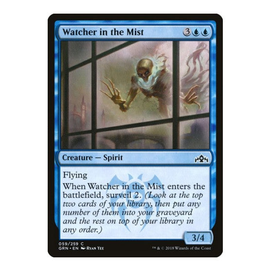 Watcher in the Mist (GRN) #59 Common (Lightly Played) Guilds of Ravnica Magic: The Gathering: 2018