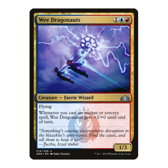 Wee Dragonauts (GRN) #214 Uncommon (Lightly Played) Guilds of Ravnica Magic: The Gathering: 2018