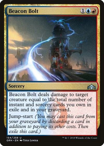 Beacon Bolt (GRN) #154 Uncommon (Moderately Played) Guilds of Ravnica Magic: The Gathering: 2018