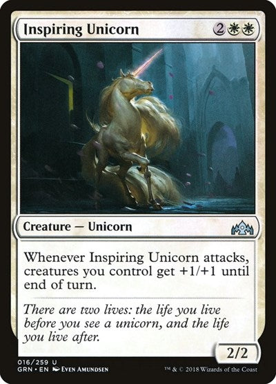 Inspiring Unicorn (GRN) #16 Uncommon (Lightly Played) Guilds of Ravnica Magic: The Gathering: 2018