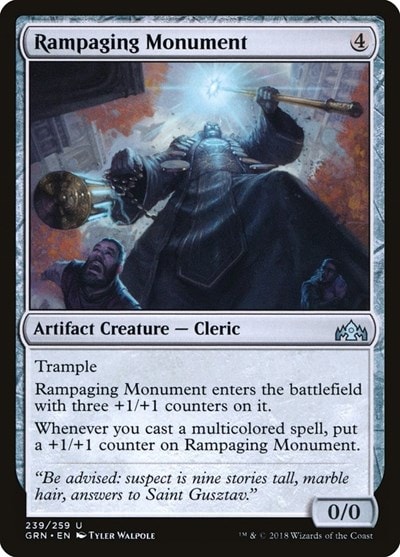 Rampaging Monument (GRN) #239 Uncommon (Lightly Played) Guilds of Ravnica Magic: The Gathering: 2018