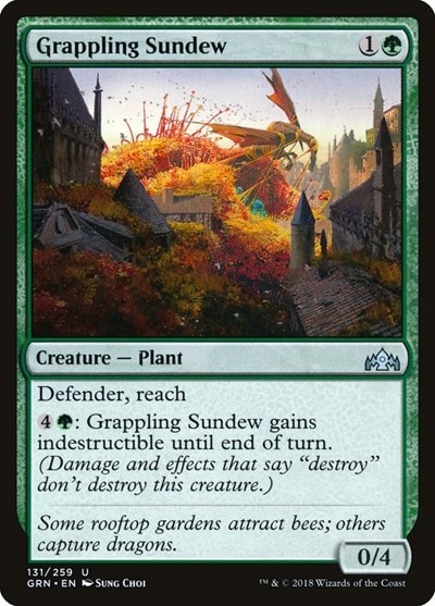 Grappling Sundew (GRN) #131 Uncommon (Lightly Played) Guilds of Ravnica Magic: The Gathering: 2018