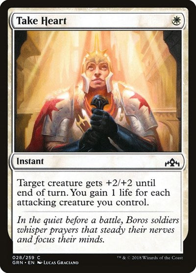 Take Heart (GRN) #28 Common (Lightly Played) Guilds of Ravnica Magic: The Gathering: 2018