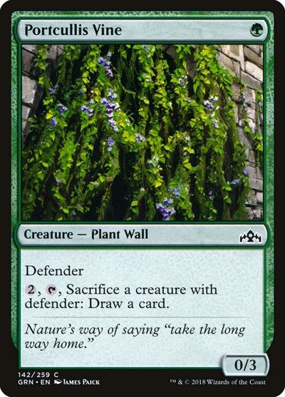 Portcullis Vine (GRN) #142 Common (Lightly Played) Guilds of Ravnica Magic: The Gathering: 2018
