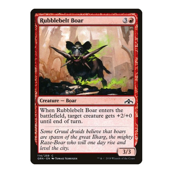 Rubblebelt Boar (GRN) #114 Common (Lightly Played) Guilds of Ravnica Magic: The Gathering: 2018