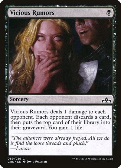 Vicious Rumors (GRN) #89 Common (Lightly Played) Guilds of Ravnica Magic: The Gathering: 2018