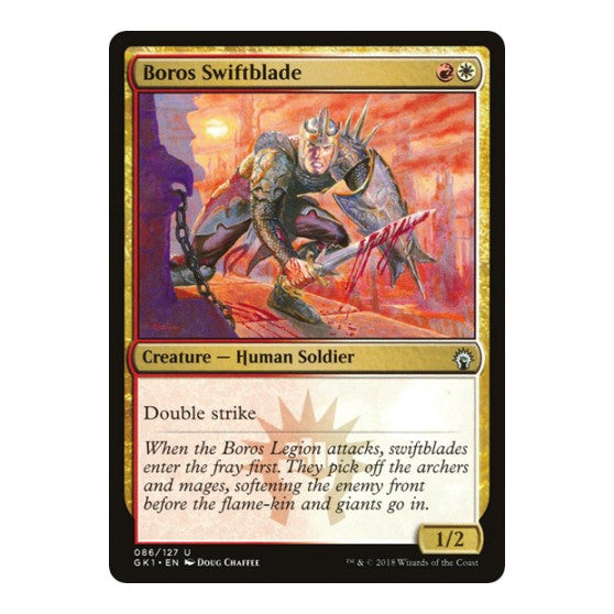 Boros Swiftblade (GR1) #86 Uncommon (Lightly Played) Guilds of Ravnica: Guild Kits Magic: The Gathering: 2018