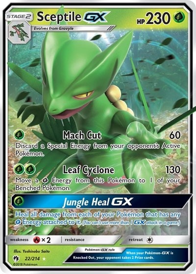 Sceptile GX (SM8) #22/214 Ultra Rare (Holofoil Lightly Played) SM - Lost Thunder Pokemon: 2018
