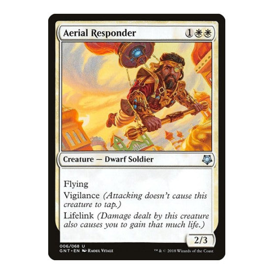 Aerial Responder (GNT) #6 Uncommon (Lightly Played) Magic Game Night Magic: The Gathering: 2018