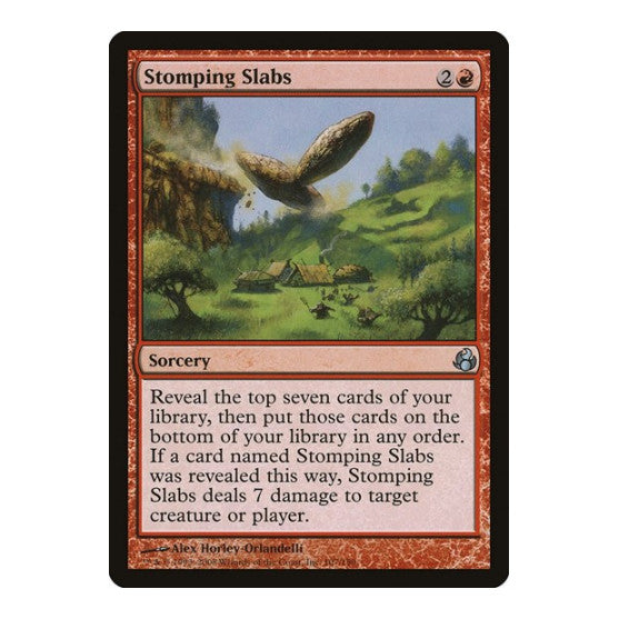 Stomping Slabs (MOR) #107 Uncommon (Damaged) Morningtide Magic: The Gathering: 2008