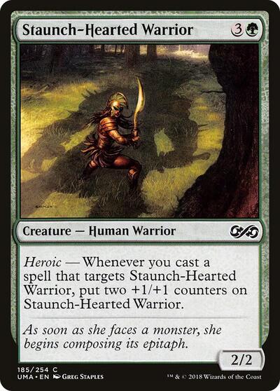 Staunch Hearted Warrior (UMA) #185 Common (Lightly Played) Ultimate Masters Magic: The Gathering: 2018