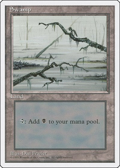 Swamp C (4ED) #372 Land Fourth Edition Magic: The Gathering: 1995