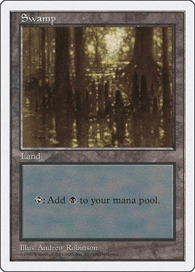 Swamp 438 (5ED) #438 Land (Moderately Played) Fifth Edition Magic: The Gathering: 1997